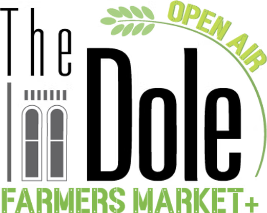 Crystal Lake 'The Dole' Farmer's Market logo with a green leaf and white door illustration.