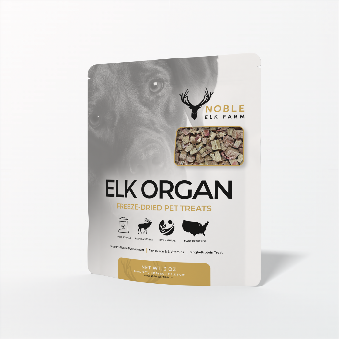 Elk Organ Freeze-Dried Pet Treats (3 OZ. Pack)