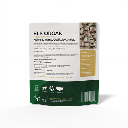 Elk Organ Freeze-Dried Pet Treats (3 OZ. Pack)